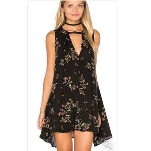 Free People floral black Sleeveless with pockets